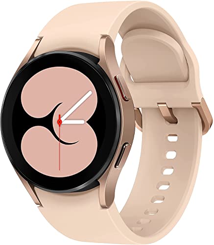 Samsung Galaxy Watch4 BT, Runde Bluetooth Smartwatch, Wear OS, dreh-Bare Lünette, Fit-nessuhr, Fitness-Tracker, 40 mm, Pink Gold (Deutche Version) von Samsung