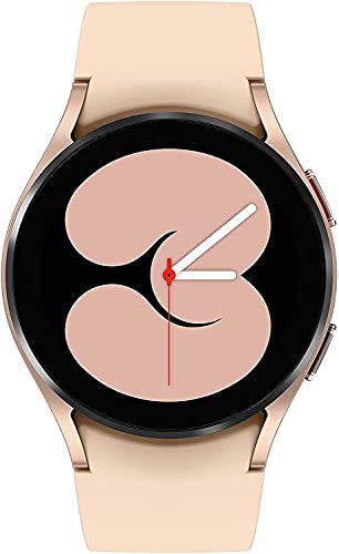 Samsung Galaxy Watch4 BT, Runde Bluetooth Smartwatch, Wear OS, dreh-Bare Lünette, Fit-nessuhr, Fitness-Tracker, 40 mm, Pink Gold (Deutche Version) von Samsung