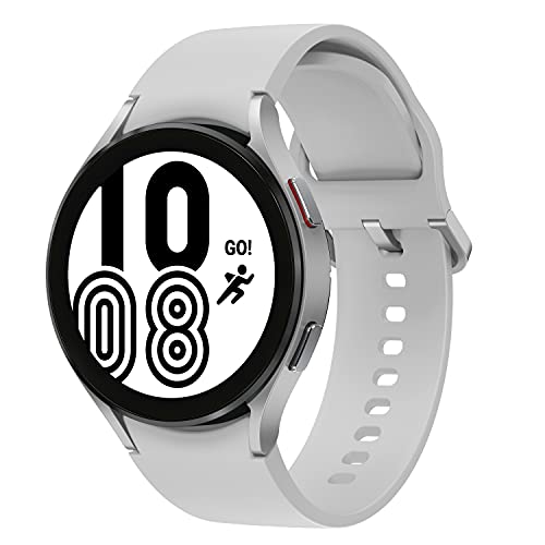 Samsung Galaxy Watch4 BT, Runde Bluetooth Smartwatch, Wear OS, dreh-Bare Lünette, Fit-nessuhr, Fitness-Tracker, 44 mm, Silver [EU Version] von Samsung