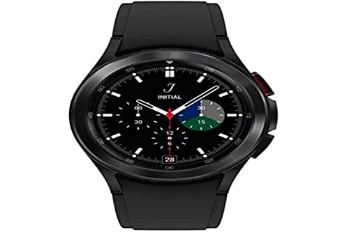 Samsung Galaxy Watch4 Classic, Runde Bluetooth Smartwatch, Wear OS, drehbare Lünette, Fitnessuhr, Fitness-Tracker, 46 mm, Black (Deutche Version) [EU Version] von Samsung