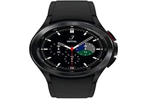 Samsung Galaxy Watch4 Classic, Runde Bluetooth Smartwatch, Wear OS, drehbare Lünette, Fitnessuhr, Fitness-Tracker, 46 mm, Black (Deutche Version) [EU Version] von Samsung