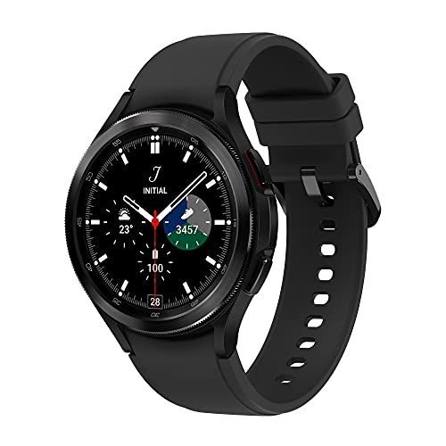 Samsung Galaxy Watch4 Classic, Runde Bluetooth Smartwatch, Wear OS, drehbare Lünette, Fitnessuhr, Fitness-Tracker, 46 mm, Black inkl. 36 Monate Herstellergarantie [Exkl. bei Amazon] von Samsung