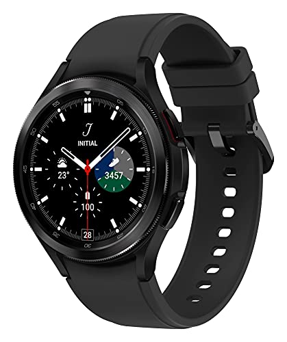 Samsung Galaxy Watch4 Classic, Runde Bluetooth Smartwatch, Wear OS, drehbare Lünette, Fitnessuhr, Fitness-Tracker, 46 mm, Black von Samsung