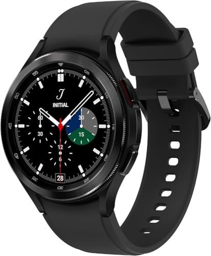 Samsung Galaxy Watch4 Classic, Runde Bluetooth Smartwatch, Wear OS, drehbare Lünette, Fitnessuhr, Fitness-Tracker, 46 mm, Black Samsung Galaxy Watch4 Classic, Runde Bluetooth Smartwatch, Wear OS, drehbare Lünette, Fitnessuhr, Fitness-Tracker, 46 mm, Black von Samsung