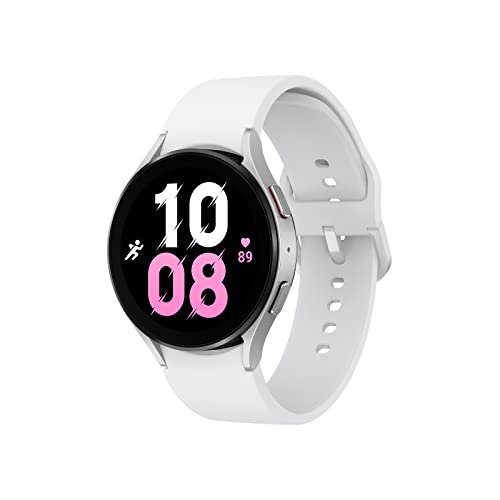 Samsung Galaxy Watch5 Smartwatch, Gesundheitsfunktionen, Fitness Tracker, ausdauernder Akku, Bluetooth, 44 mm, Silver inkl. 36 Monate Herstellergarantie [Exklusiv bei Amazon] von Samsung