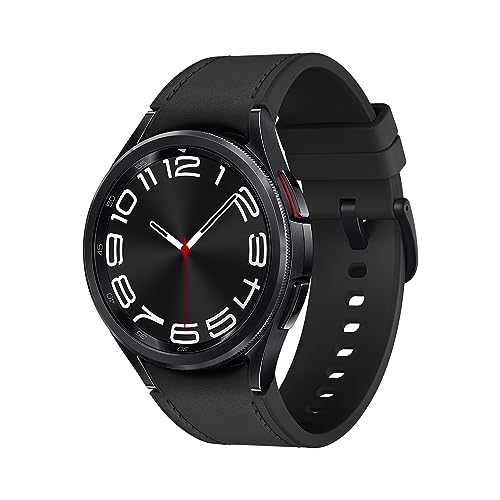 Samsung Galaxy Watch6 Classic Smartwatch, Gesundheitsfunktionen, Fitness Tracker, Schnell ladender Akku, Bluetooth, 43 mm, Schwarz, Inkl. 36 Monate Herstellergarantie [Exklusiv bei Amazon] von Samsung