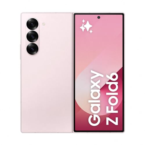 Samsung Galaxy Z Fold6 AI-Smartphone, Simlockfreies Handy ohne Vertrag, 256 GB Speicher, 50-MP-Kamera, Großes Display, Lange Akkulaufzeit, Pink, 3 Jahre Herstellergarantie von Samsung