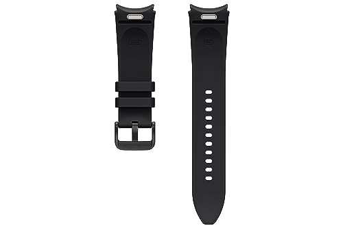 Samsung Hybrid Eco-Leather Band (M/L) ET-SHR96 für die Galaxy Watch6, Uhrenarmband, Original Armband, Lederimitat, Fluorkautschuk, klassischer Stil, sportlich, elegant, angenehmer Sitz, Black von Samsung