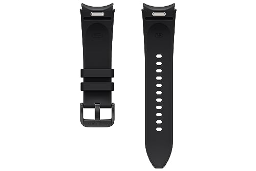 Samsung Hybrid Eco-Leather Band (S/M) ET-SHR95 für die Galaxy Watch6, Uhrenarmband, Original Armband, Lederimitat, Fluorkautschuk, klassischer Stil, sportlich, elegant, angenehmer Sitz, Black von Samsung