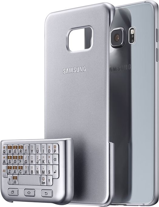 Samsung Keyboard Cover EJ-CG928 - QWERTZ - Tastatur-Abdeckung für Handy - Silber - für Galaxy S6 edge von Samsung