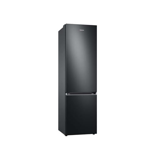 Samsung Kühl-Gefrier-Kombination, Kühlschrank mit Gefrierfach, 203 cm, 390 l Gesamtvolumen, 114 l Gefrierteil, AI Energy Mode, Flaschenregal, Premium Black Steel, RL38C602CB1/EG von Samsung