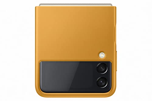 Samsung Leather Cover Smartphone Cover EF-VF711 für das Galaxy Z Flip3 5G, Handy-Hülle, echtes Leder, Schutz Case, stoßfest, premium, Mustard Samsung Leather Cover Smartphone Cover EF-VF711 für das Galaxy Z Flip3 5G, Handy-Hülle, echtes Leder, Schutz Case, stoßfest, premium, Mustard von Samsung