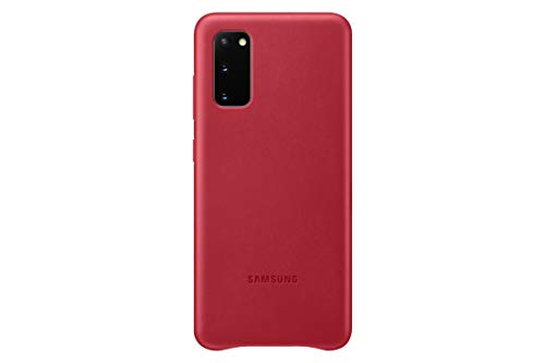 Samsung Leather Smartphone Cover EF-VG980 für Galaxy S20 | S20 5G Handy-Hülle, echtes Leder, Schutz Case, stoßfest, premium, rot Samsung Leather Smartphone Cover EF-VG980 für Galaxy S20 | S20 5G Handy-Hülle, echtes Leder, Schutz Case, stoßfest, premium, rot von Samsung