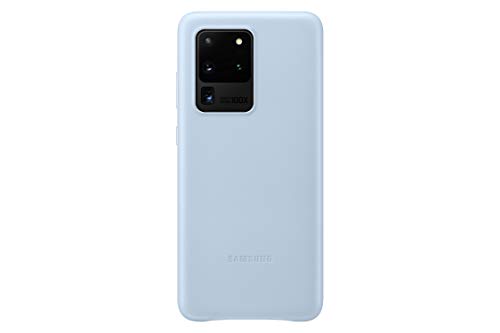 Samsung Leather Smartphone Cover EF-VG988 für Galaxy S20 Ultra Handy-Hülle, echtes Leder, Schutz Case, stoßfest, premium, blau von Samsung