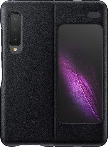 Samsung Leder-Schutzhülle für Galaxy Fold 5G, Schwarz EF-VF907LBEGWW - 7.3 Zoll von Samsung