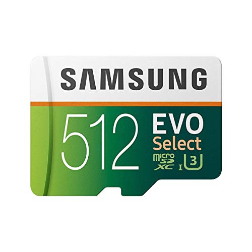 Samsung MB-ME512GA/EU EVO Select 512 GB microSDXC UHS-I U3 Speicherkarte inkl. SD-Adapter Weiß/Grun von Samsung