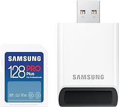 Samsung MB-SD128SB/WW. Kapazität: 128 GB, Flash Card Typ: SDXC, Interner Speichertyp: UHS-I, Lesegeschwindigkeit: 180 MB/s, Schreibgeschwindigkeit: 130 MB/s, UHS Speed Klasse: Class 3 (U3), Video-Geschwindigkeitsklasse: V30. Produktfarbe: Weiß (MB-SD128SB/WW) von Samsung
