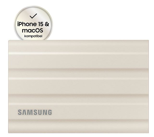 Samsung MU-PE2T0K - 2000 GB - PCs, Macs, Android-Geräte, Smart TVs - USB Typ-C - 3.2 Gen 2 (3.1 Gen 2) - 1050 MB/s - Passwortschutz - Beige (MU-PE2T0K/EU) von Samsung