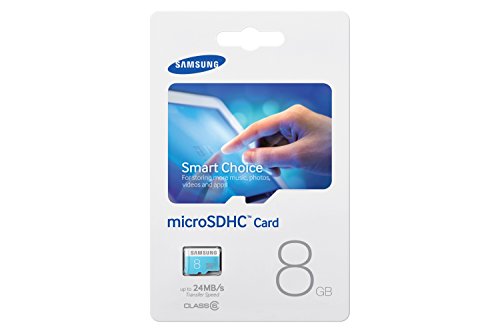 Samsung Memory 8GB Standard MicroSDHC Class 6 Speicherkarte Memory Card (bis zu 24MB/s Transfergeschwindigkeit) ohne SD Adapter von Samsung