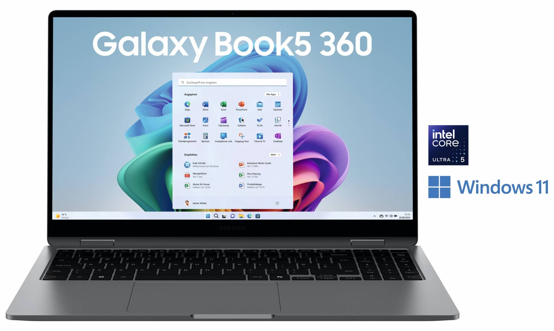 Samsung NP754Q Book5 360 15.6 Ultra5 32GB+ 512GB Gray B2B - 512 GB - 32 GB (NP754QHA-KA2DE) von Samsung