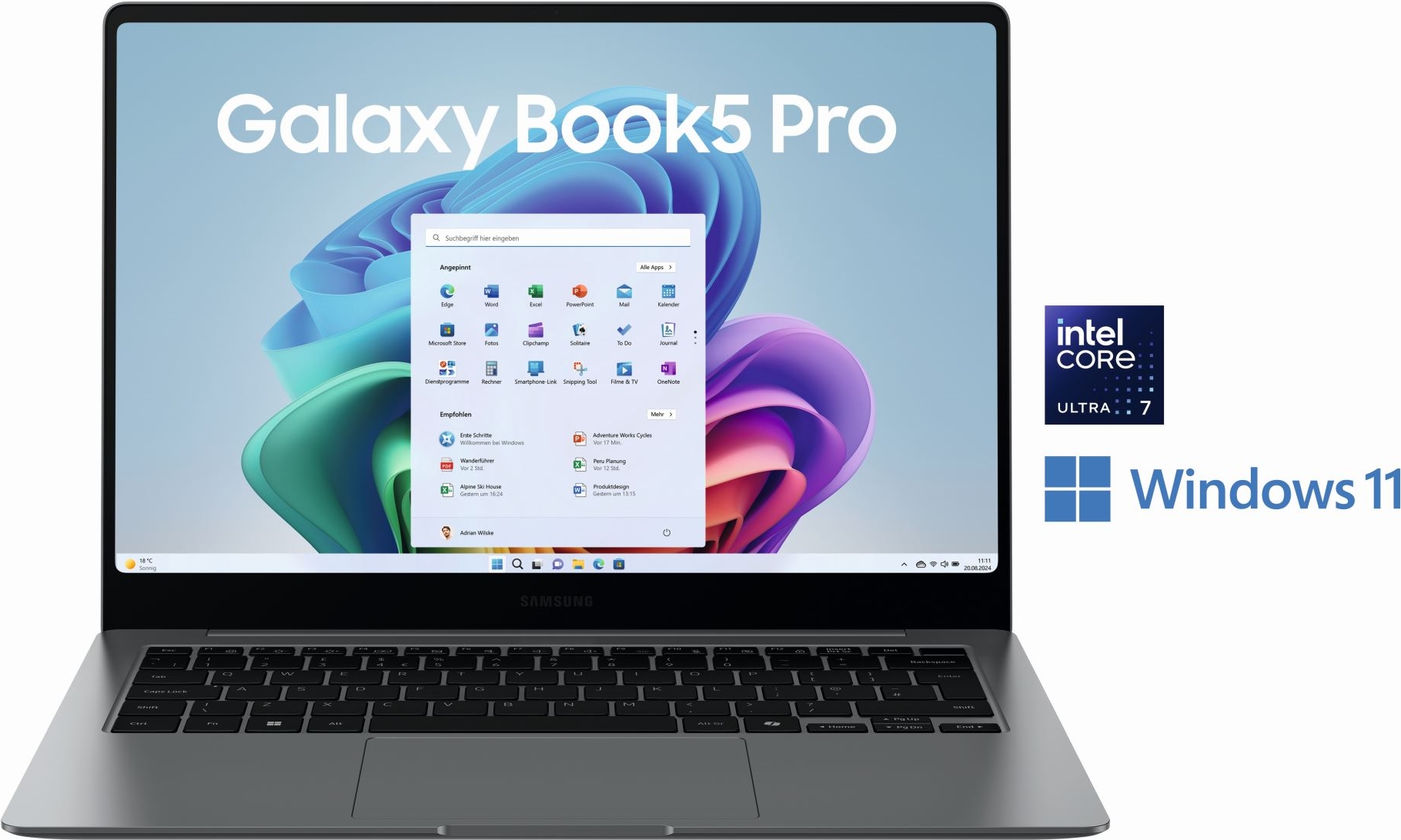 Samsung NP944X Book5 Pro 14 Ultra7 32 GB+ 1TB Gray B2B - 1.000 GB - 32 GB (NP944XHA-KG3DE) - Sonderposten von Samsung