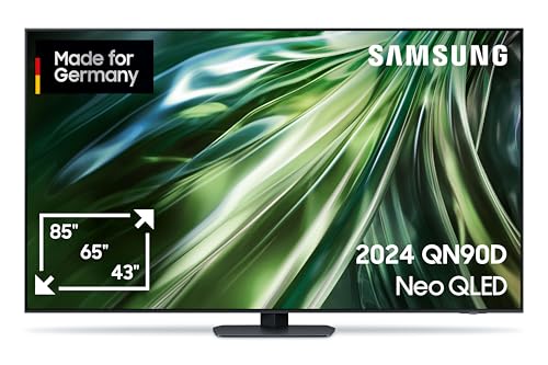 Samsung Neo QLED 4K QN90D Fernseher 75 Zoll, Neural Quantum 4K AI Gen2 Prozessor, Mini LED TV, AI Upscaling, Smart TV, Dolby Atmos, Gaming Hub, GQ75QN90DATXZG, Deutsches Modell [2024] von Samsung