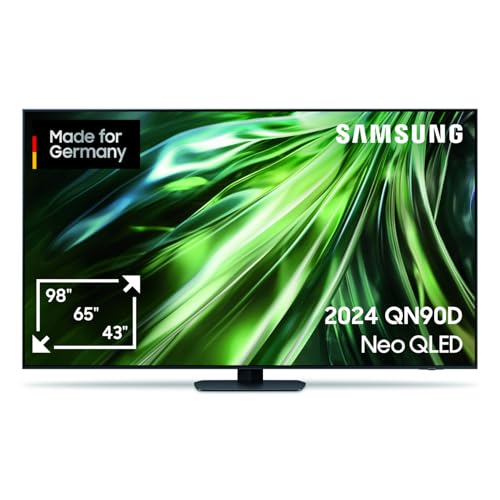 Samsung Neo QLED 4K QN90D Fernseher 85 Zoll, Samsung TV mit Neural Quantum 4K AI Gen2 Prozessor, Quantum-Matrix-Technologie, AI 4K Upscaling, Smart TV, KI TV, GQ85QN90DATXZG, Deutsches Modell [2024] von Samsung