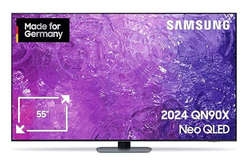 Samsung Neo QLED 4K QN90X Fernseher 55 Zoll, Neural Quantum 4K AI Prozessor, Mini LED TV, Quantum-Matrix-Technologie, AI Upscaling, Smart TV, Gaming Hub, GQ55QN90XATXZG, Deutsches Modell [2024] von Samsung