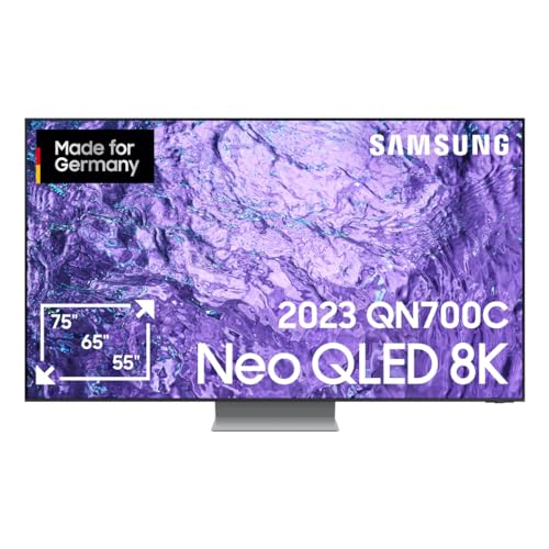 Samsung Neo QLED 8K QN700C 75 Zoll Fernseher (GQ75QN700CTXZG, Deutsches Modell), Neo Quantum HDR 8K, Neural Quantum Prozessor Lite 8K, Dolby Atmos, Smart TV [2023] von Samsung