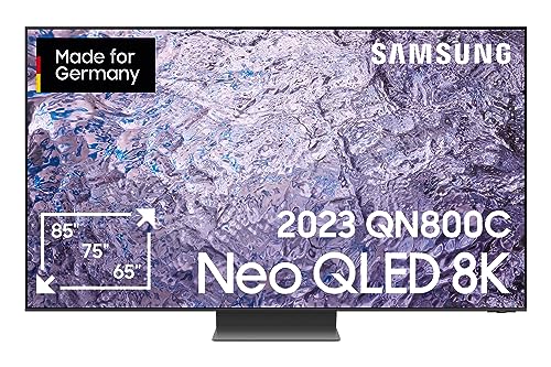Samsung Neo QLED 8K QN800C 65 Zoll Fernseher (GQ65QN800CTXZG, Deutsches Modell), Neo Quantum HDR 8K Plus, Neural Quantum Prozessor , Dolby Atmos, Smart TV [2023] von Samsung