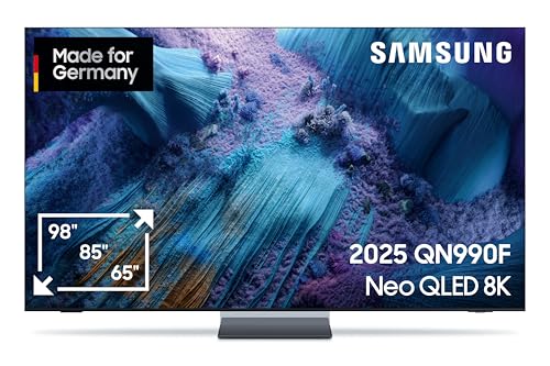 Samsung Neo QLED 8K QN990F 65 Zoll (163 cm) Mini LED, UHD Fernseher, NQ8 AI Gen3 Prozessor, 8K Upscaling Pro, Glare Free, Wireless One Connect, Art Store Galerie, Samsung Vision AI Smart TV (2025) von Samsung