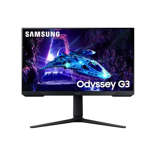 Samsung Odyssey G30D Full HD Gaming Monitor, 24 Zoll, Bildschirm mit VA-Panel, 1.920 x 1.080 Pixel, Bildwiederholrate 180 Hz, Reaktionszeit 1 ms (MPRT), AMD FreeSync, HDR10, LS24DG300EUXEN von Samsung