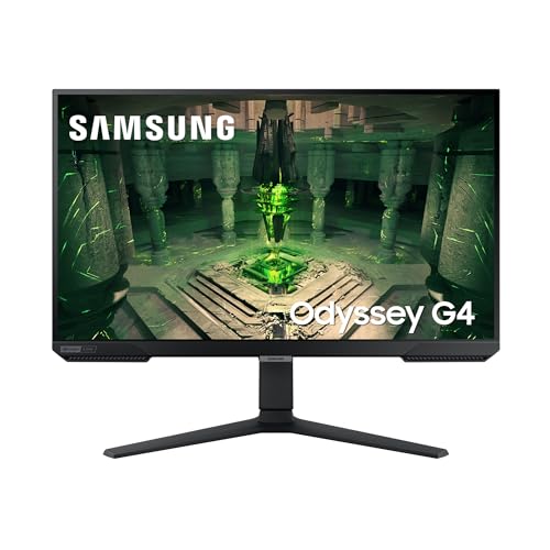 Samsung Odyssey G4B Gaming Monitor LS27BG400EU, 27 Zoll, IPS-Panel, Full HD-Auflösung, AMD FreeSync Premium, G-Sync kompatibel, 1 ms (G/G) Reaktionszeit, Bildwiederholrate 240 Hz, Schwarz von Samsung