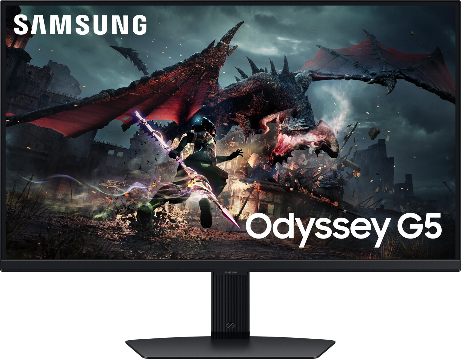 Samsung Odyssey G5 S27DG500EU - G50D Series - LED-Monitor - Gaming - 68.6 cm (27) - 2560 x 1440 QHD @ 180 Hz - IPS - 350 cd/m² - 1000:1 - DisplayHDR 400 - 1 ms - HDMI, DisplayPort - Schwarz [Energieklasse F] (LS27DG500EUXEN) von Samsung