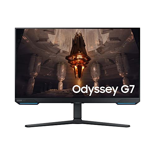 Samsung Odyssey G70B Gaming Monitor LS28BG700EP, 28 Zoll, IPS-Panel, UHD-Auflösung, FreeSync Premium Pro, G-Sync kompatibel, 1 ms Reaktionszeit, Bildwiederholrate 144 Hz, Schwarz von Samsung