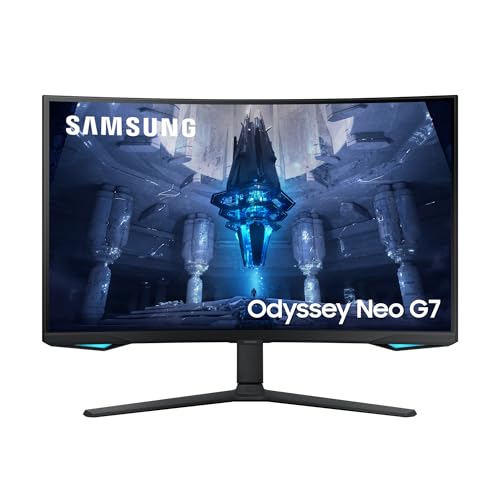 Samsung Odyssey Neo G7 Gaming Monitor S32BG750NP, 32 Zoll, VA-Panel, 4K UHD-Auflösung, AMD FreeSync Premium Pro, 1 ms (G/G) Reaktionszeit, Bildwiederholrate 165 Hz, Schwarz von Samsung