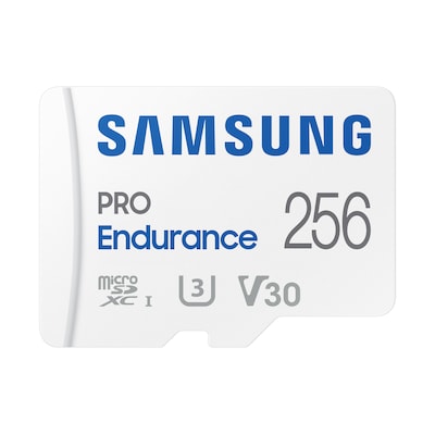 Samsung PRO Endurance 256 GB microSD-Speicherkarte mit SD-Adapter Samsung PRO Endurance 256 GB microSD-Speicherkarte mit SD-Adapter von Samsung