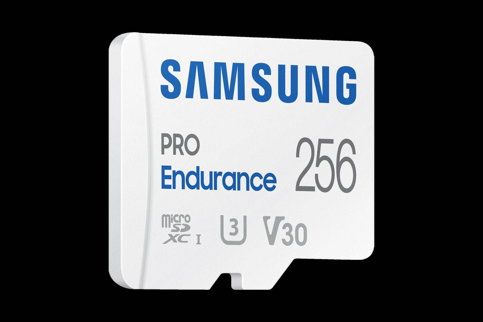 Samsung PRO Endurance MB-MJ256KA - Flash-Speicherkarte (microSDXC-an-SD-Adapter inbegriffen) - 256GB - Video Class V30 / UHS-I U3 / Class10 - microSDXC UHS-I - weiß (MB-MJ256KA/EU) von Samsung