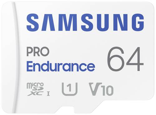 Samsung PRO Endurance microSDXC-Karte 64GB Class 10, UHS-Class 1 4K-Videounterstützung, inkl. SD-Ad von Samsung