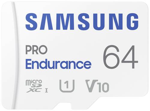 Samsung PRO Endurance microSDXC-Karte 64GB Class 10, UHS-Class 1 4K-Videounterstützung, inkl. SD-Ad Samsung PRO Endurance microSDXC-Karte 64GB Class 10, UHS-Class 1 4K-Videounterstützung, inkl. SD-Ad von Samsung