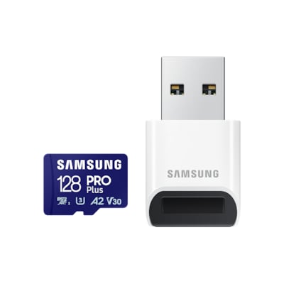 Samsung PRO Plus 128 GB microSDXC-Speicherkarte (2023) mit USB-Adapter von Samsung