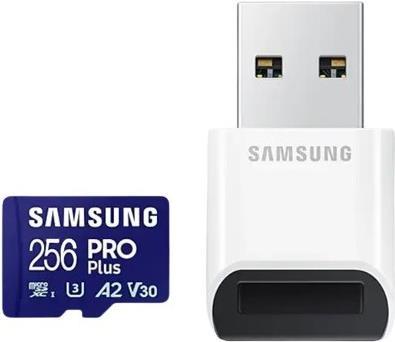 Samsung PRO Plus MB-MD256SB - Flash-Speicherkarte - 256 GB - A2 / Video Class V30 / UHS-I U3 / Class10 - microSDXC UHS-I - Blau Samsung PRO Plus MB-MD256SB - Flash-Speicherkarte - 256 GB - A2 / Video Class V30 / UHS-I U3 / Class10 - microSDXC UHS-I - Blau von Samsung