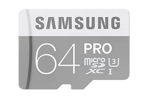 Samsung PRO Plus Micro SDXC 64GB bis zu 90MB/s lesen, bis zu 80MB/s schreiben, Class 10 Speicherkarte (inkl. SD Adapter), grau/weiß von Samsung