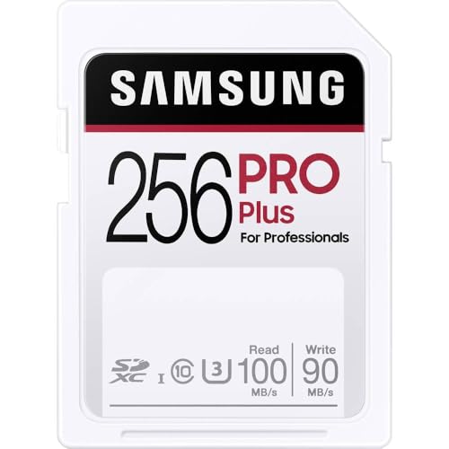 Samsung PRO Plus SD-Karte, 256 GB, SDXC UHS-I U3, 100 MB/s Lesen, Speicherkarte für Full HD & 4K UHD, MB-SD256H/EU Samsung PRO Plus SD-Karte, 256 GB, SDXC UHS-I U3, 100 MB/s Lesen, Speicherkarte für Full HD & 4K UHD, MB-SD256H/EU von Samsung