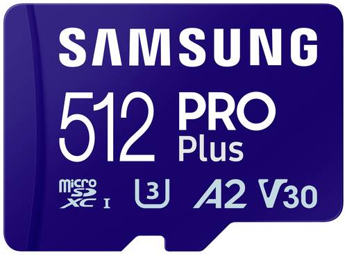 Samsung PRO Plus microSDXC-Karte 512GB A2 Application Performance Class, v30 Video Speed Class, UHS- Samsung PRO Plus microSDXC-Karte 512GB A2 Application Performance Class, v30 Video Speed Class, UHS- von Samsung