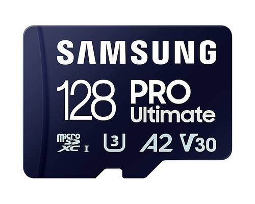 Samsung PRO Ultimate microSD-Karte 128GB Class 3 UHS-I , v30 Video Speed Class, A2 Application Perfo Samsung PRO Ultimate microSD-Karte 128GB Class 3 UHS-I , v30 Video Speed Class, A2 Application Perfo von Samsung