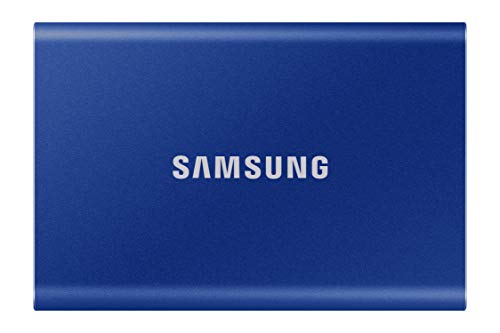 Samsung Portable SSD T7, 1 TB, USB 3.2 Gen.2, 1.050 MB/s Lesen, 1.000 MB/s Schreiben, Externe SSD Festplatte für Mac, PC, Smartphone und Spielkonsole, Indigo Blue, MU-PC1T0H/WW von Samsung