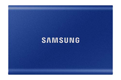 Samsung Portable SSD T7, SSD 1 TB, USB 3.2 Gen.2, 1.050 MB/s Lesen, 1.000 MB/s Schreiben, Externe SSD-Festplatte für iPhone 15 und neuer, Mac, PC, Smartphone und Spielkonsole, Blau, MU-PC1T0H/WW Samsung Portable SSD T7, SSD 1 TB, USB 3.2 Gen.2, 1.050 MB/s Lesen, 1.000 MB/s Schreiben, Externe SSD-Festplatte für iPhone 15 und neuer, Mac, PC, Smartphone und Spielkonsole, Blau, MU-PC1T0H/WW von Samsung