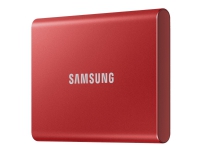 Samsung Portable SSD T7, 2000 GB, USB Typ-C, 3.2 Gen 2 (3.1 Gen 2), 1050 MB/s, Passwortschutz, Rot von Samsung