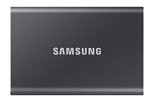Samsung Portable SSD T7, 4 TB, USB 3.2 Gen.2, 1.050 MB/s Lesen, 1.000 MB/s Schreiben, Externe SSD Festplatte für Mac, PC, Smartphone und Spielkonsole, Grau, MU-PC4T0T/WW von Samsung